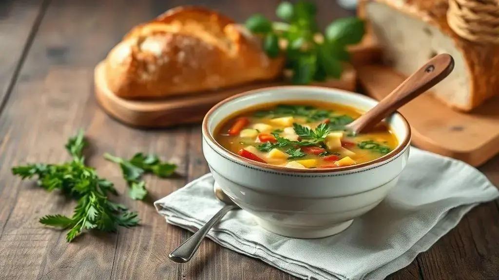Composição criativa: pratos, tigelas e elementos decorativos