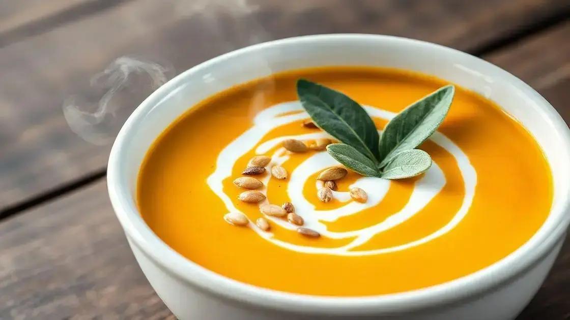 Creme de abóbora com gengibre: sabor reconfortante e anti-inflamatório