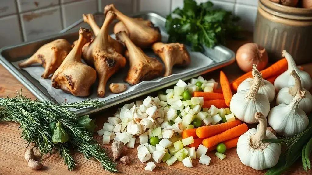 Ingredientes essenciais para caldos saborosos