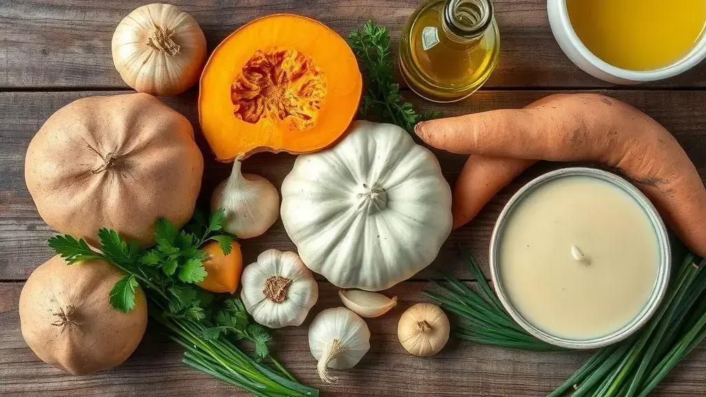 Ingredientes essenciais para sopas cremosas