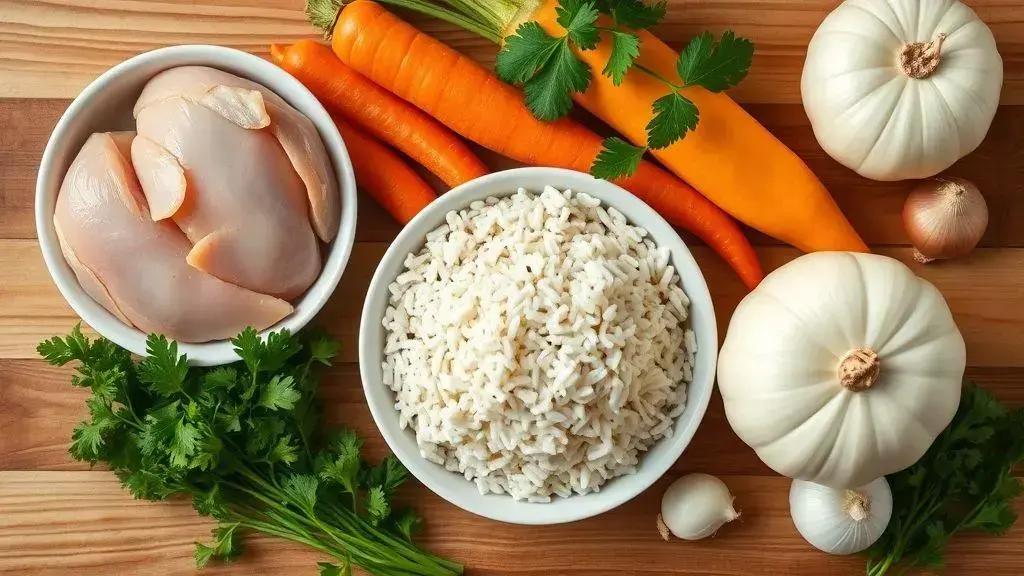 Ingredientes essenciais para uma canja nutritiva