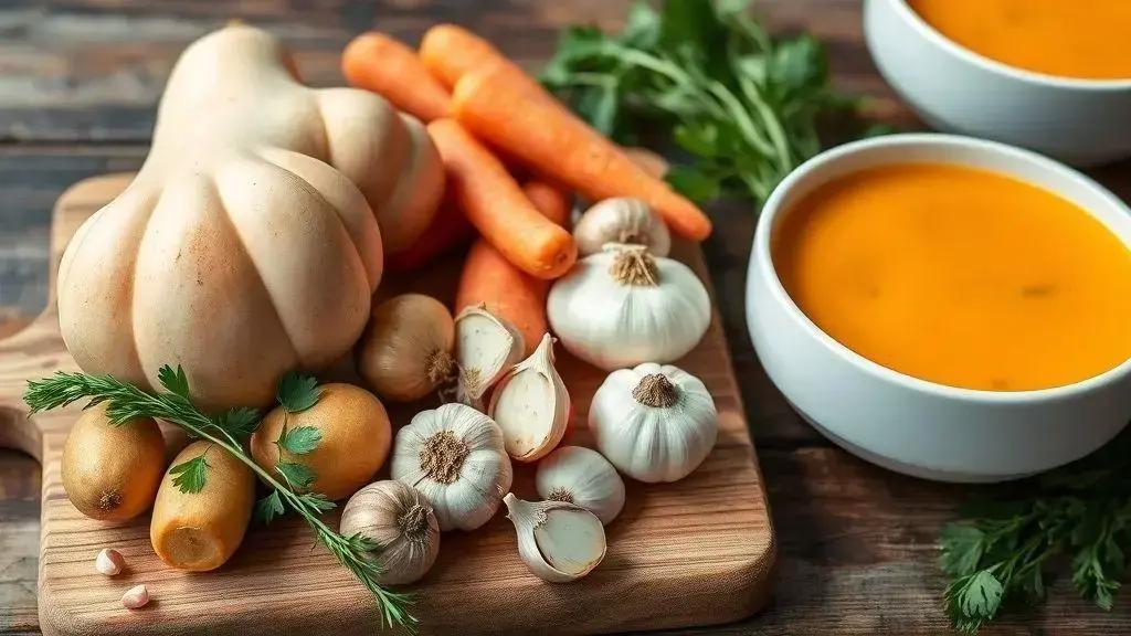 Ingredientes essenciais para uma sopa cremosa perfeita