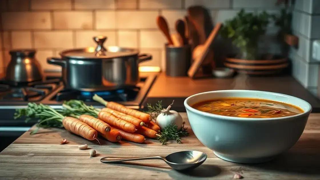 Ingredientes essenciais para uma sopa saborosa