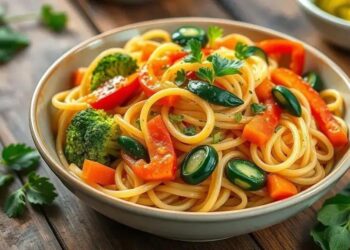 Macarrão com verduras: receita rápida e nutritiva para seu dia a dia