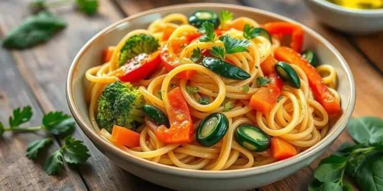 Macarrão com verduras: receita rápida e nutritiva para seu dia a dia