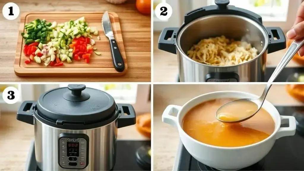O passo a passo para uma sopa perfeita na pressão
