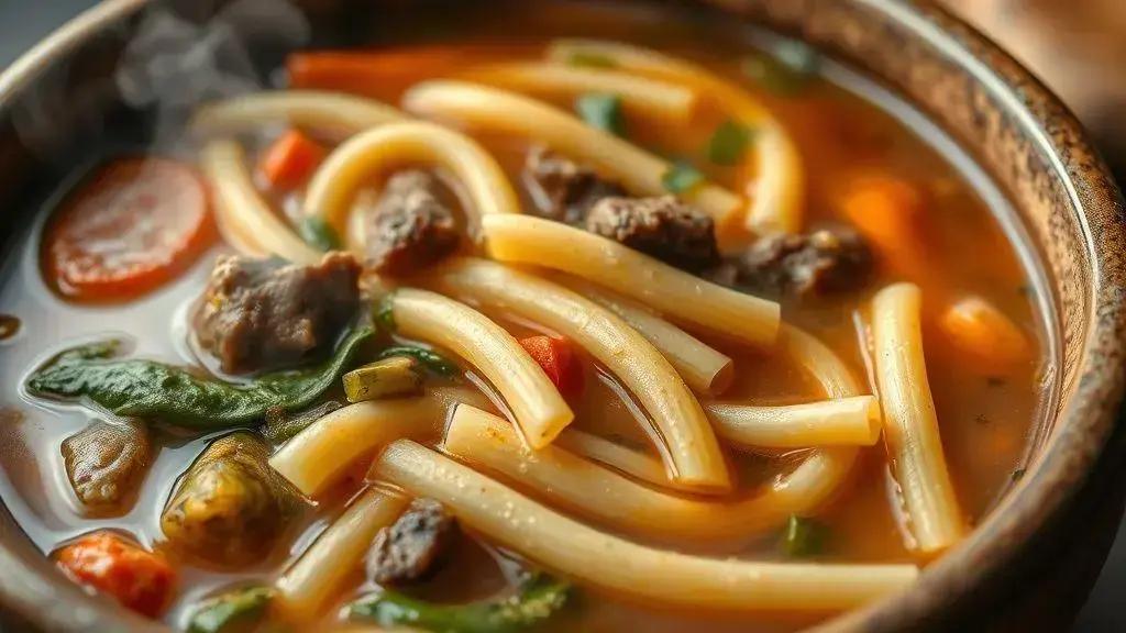 O ponto ideal do macarrão na sopa