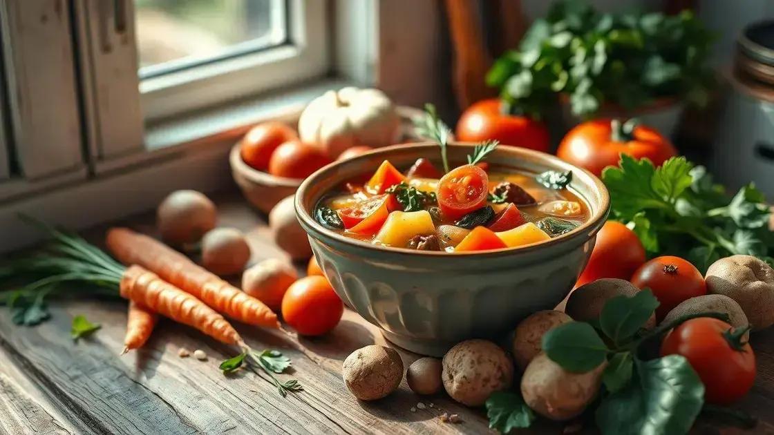 Os melhores legumes para uma sopa nutritiva