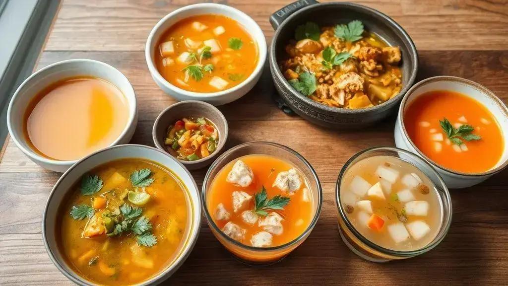 Os principais tipos de sopas e suas características