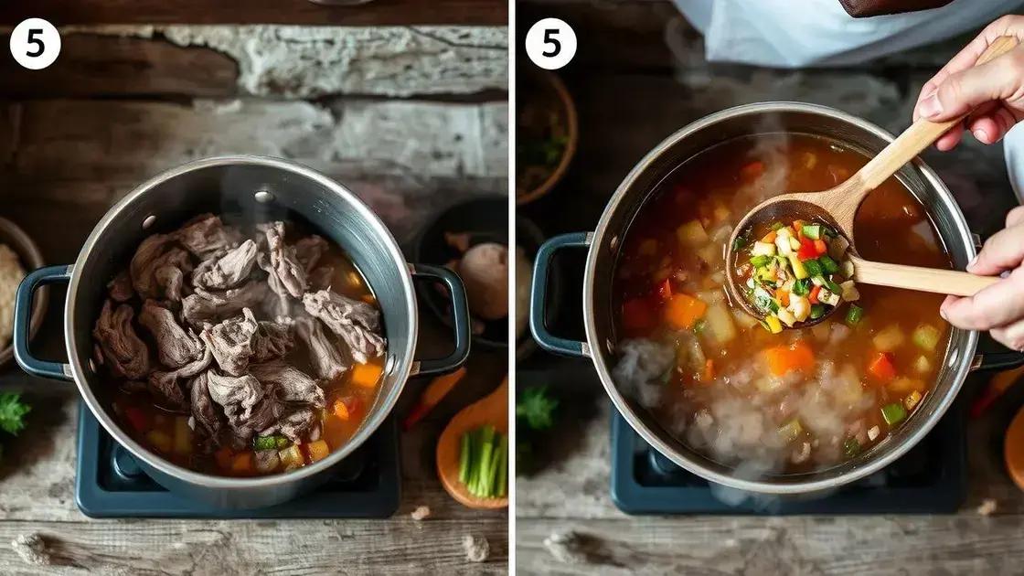 Passo a passo: como preparar sua sopa con carne
