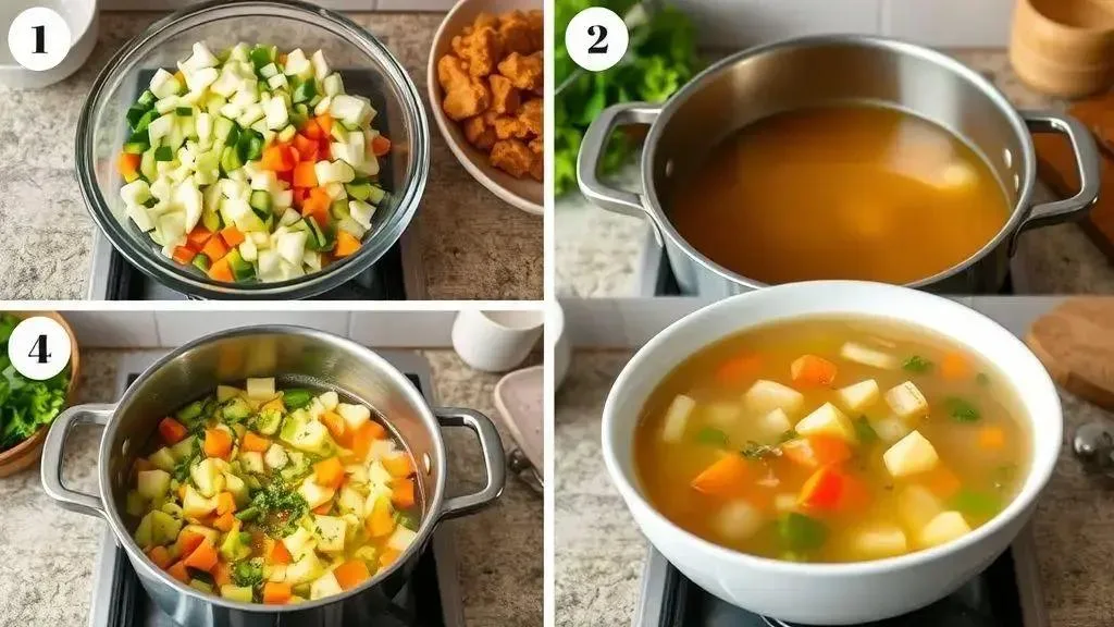 Passo a passo da sopa de legumes clássica