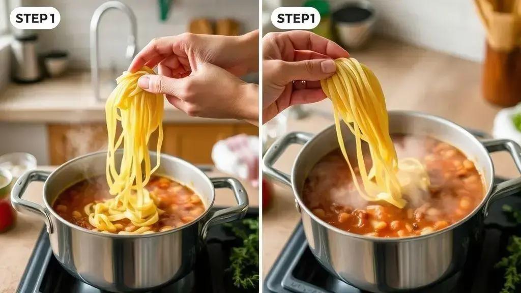 Passo a passo: do feijão ao macarrão