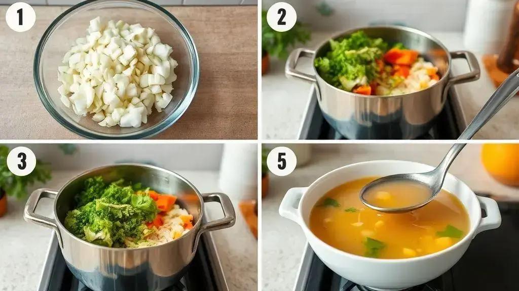 passo a passo para preparar a sopa rapidamente