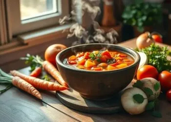 Quantas calorias tem um prato de sopa de legumes? Descubra valores surpreendentes