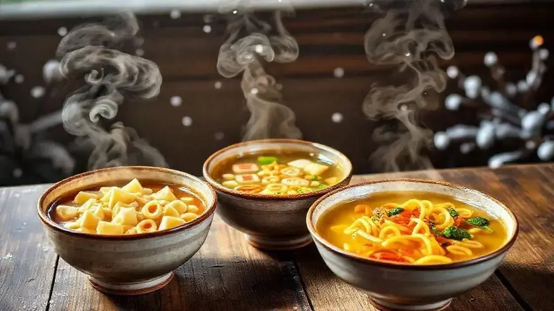 Receitas clássicas de sopa com macarrão para dias frios