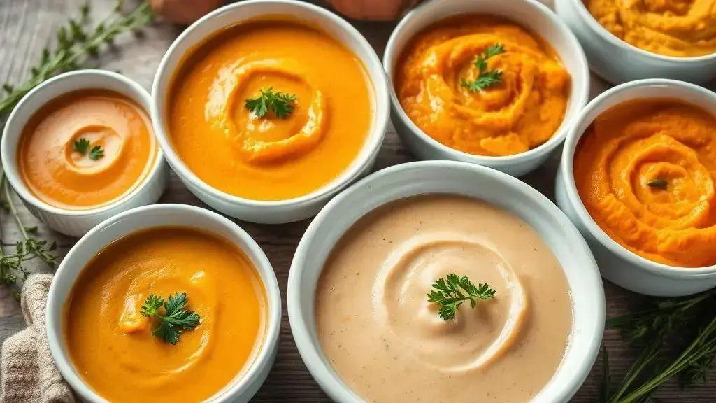 Receitas salgadas: sopas cremosas e purês nutritivos