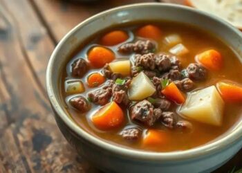 Sopa de carne moída com batata: receita caseira que aquece o coração
