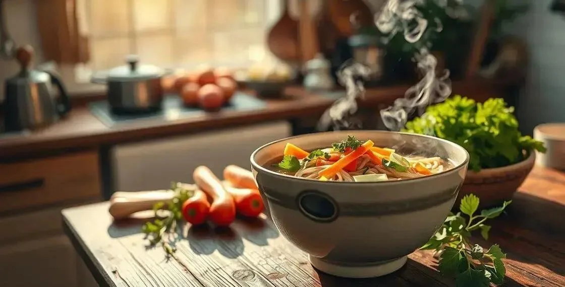 Sopa de macarrão com batatinha: o conforto caseiro que aquece o coração