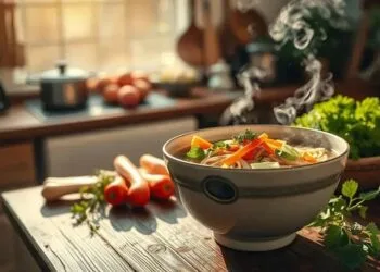 Sopa de macarrão com batatinha: o conforto caseiro que aquece o coração