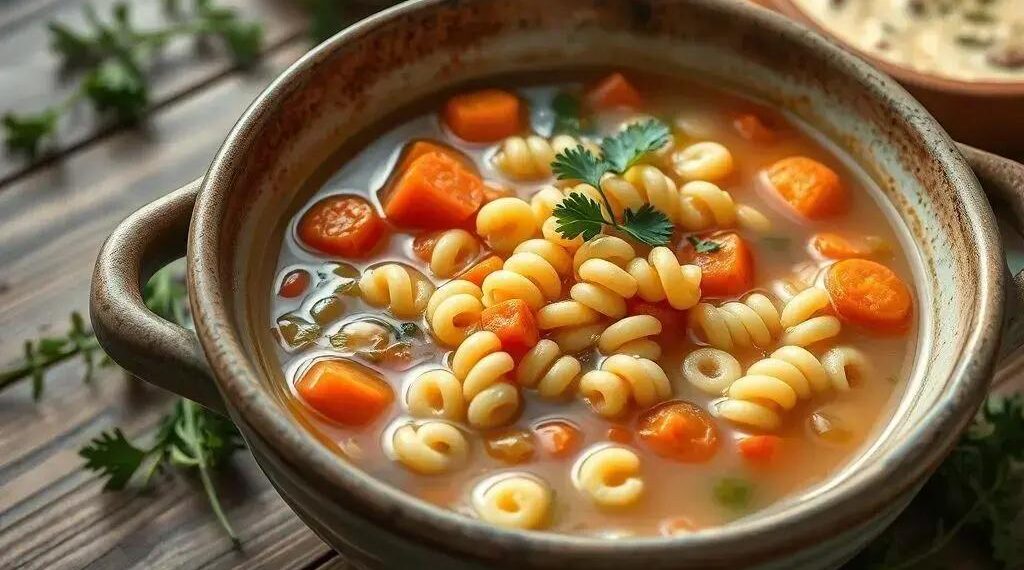 Sopa de macarrão parafuso: receita fácil que aquece o coração em 20 minutos