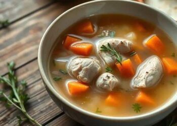 Sopa feita de caldo de galinha: o segredo para um prato nutritivo e reconfortante