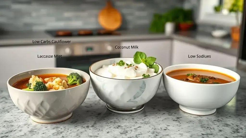 Sopas de carne para dietas especiais e restrições