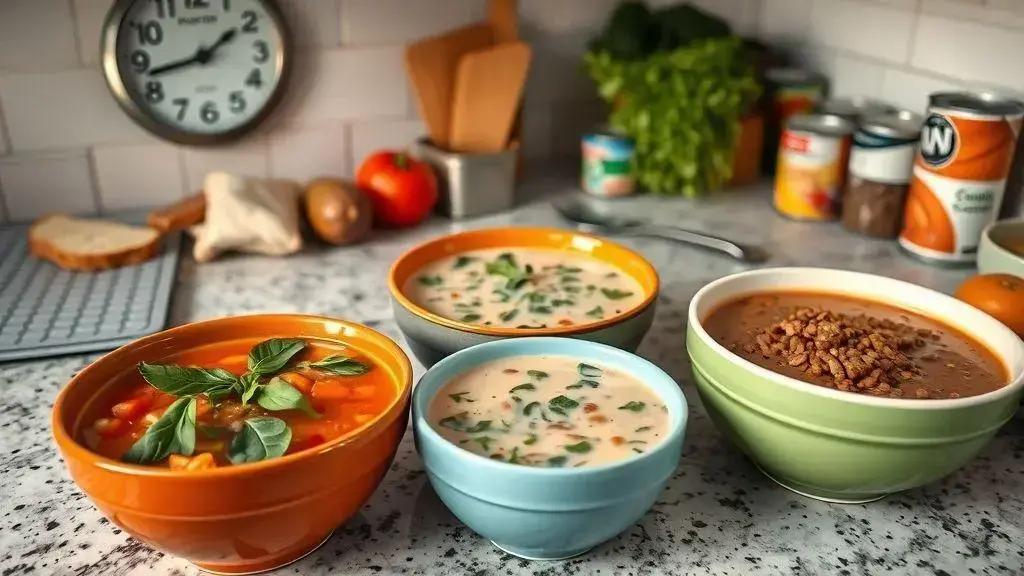 Sopas rápidas para dias corridos