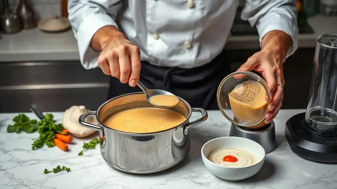 Técnicas para deixar sua sopa cremosa sem grudar