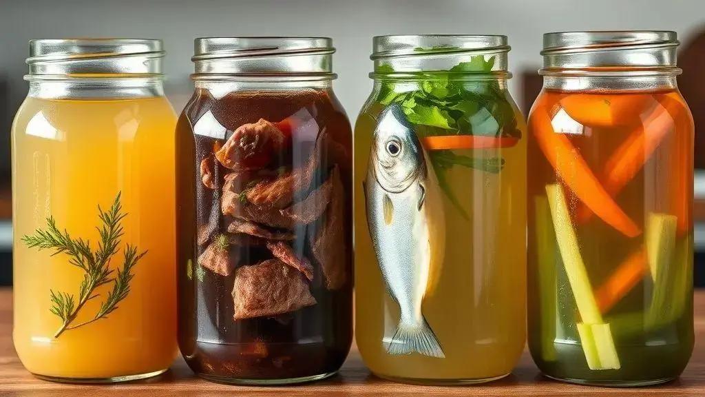 Tipos de caldos e suas combinações ideais