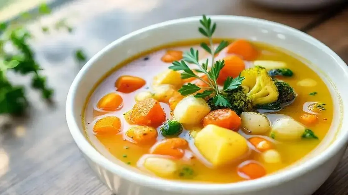 Versão light: sopa de batata com legumes