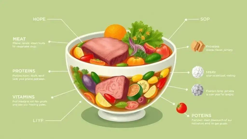 Benefícios nutricionais da sopa de legumes com carne