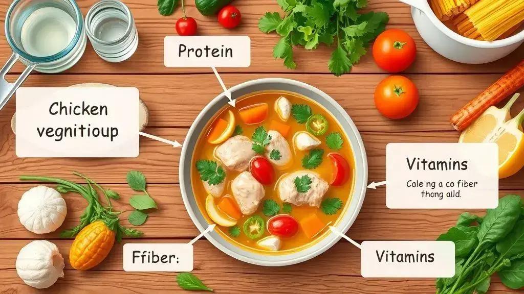 Benefícios nutricionais da sopa de legumes com frango