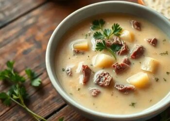 Caldo de batata com carne desfiada: receita reconfortante para dias frios