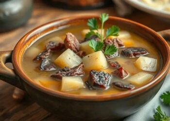 Caldo de batata com carne seca: receita reconfortante para dias frios