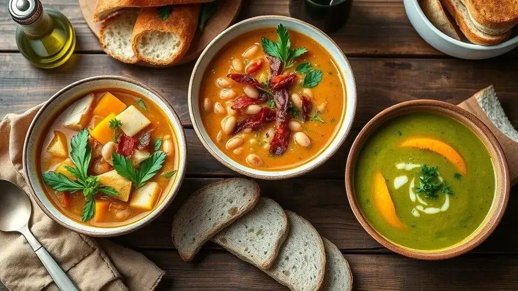 Caldos tradicionais com toque especial