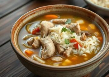 Canja de galinha com arroz cozido e legumes: o segredo da receita que cura e aquece
