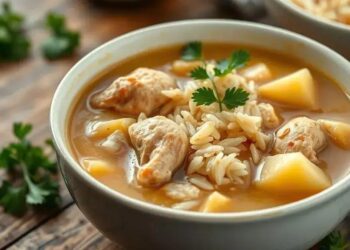 Canja de galinha com arroz e batata: o segredo para dias frios e recuperação rápida