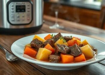 Carne com batata e cenoura na panela de pressão: receita rápida e saborosa