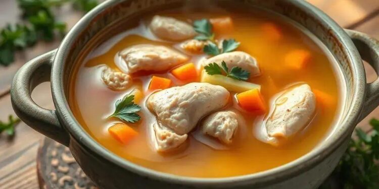 Como fazer sopa de frango simples: receita caseira que aquece o coração