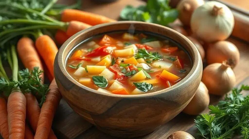 Como fazer sopa simples de legumes: receita rápida que aquece o coração