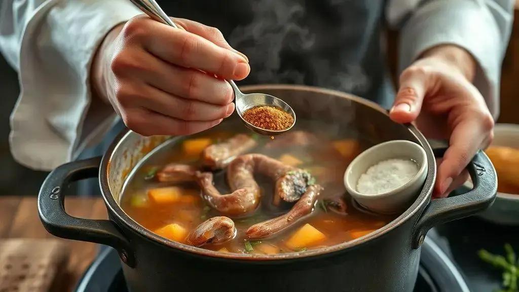 Como temperar e ajustar o ponto da sopa