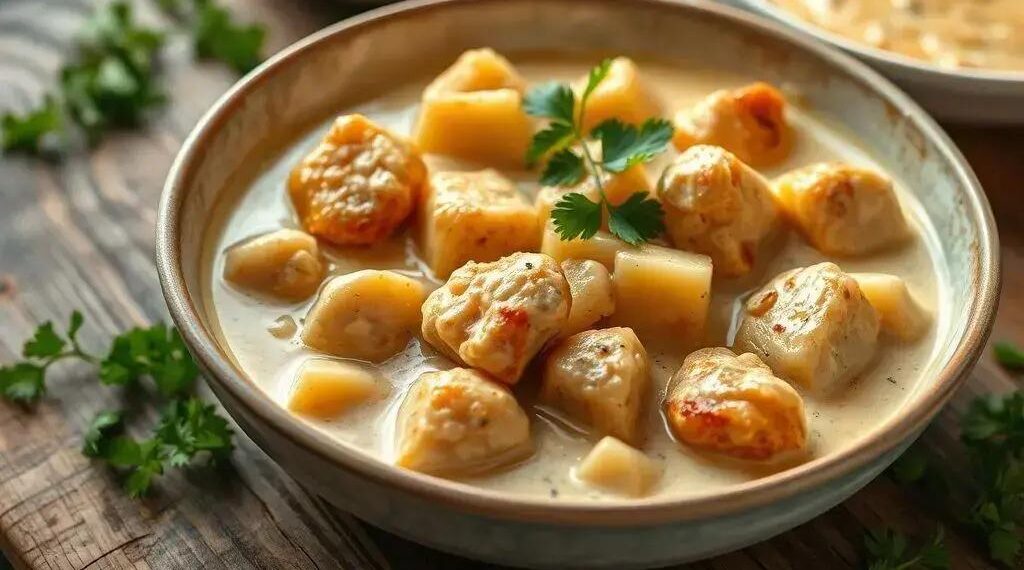 Creme de aipim com frango: receita cremosa que conquista a família toda