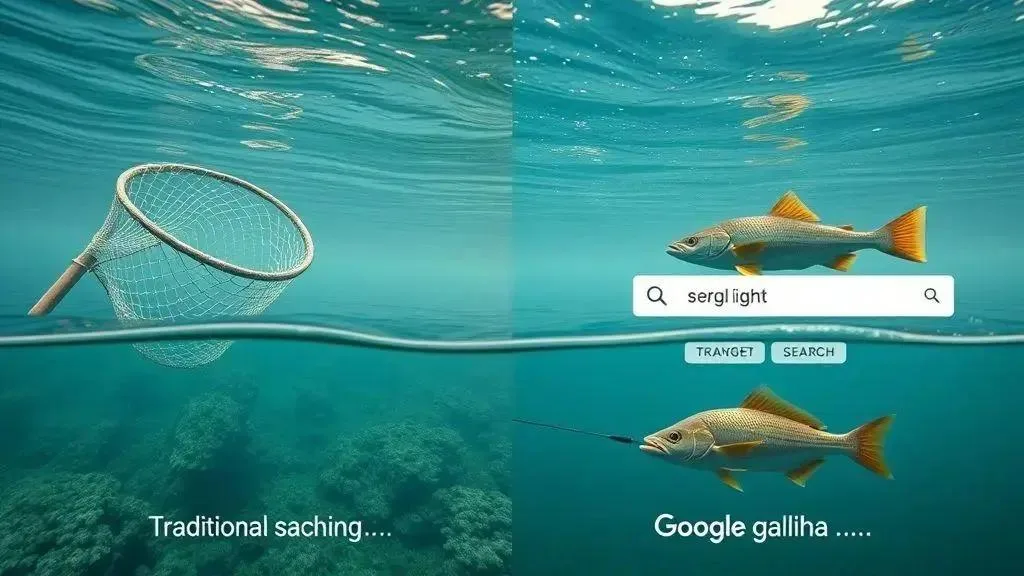 Diferenças entre google galinha e busca tradicional