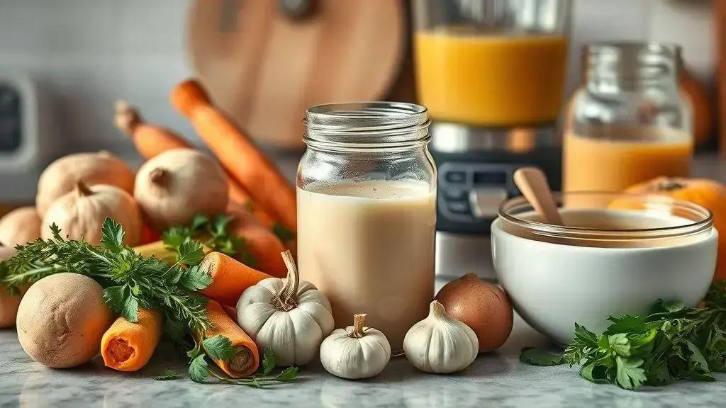 Ingredientes essenciais para uma sopa cremosa