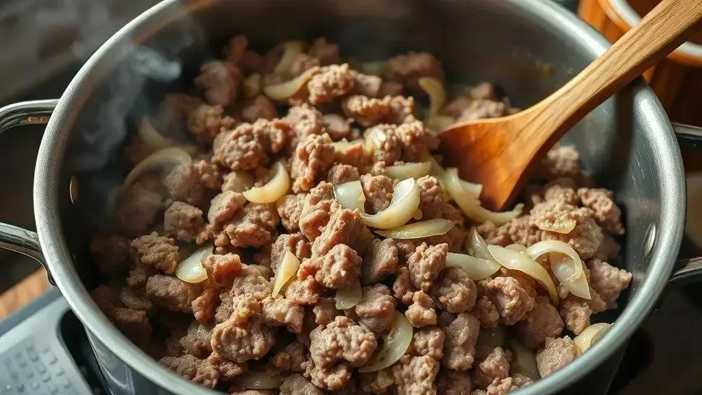 O passo a passo da preparação da carne moída