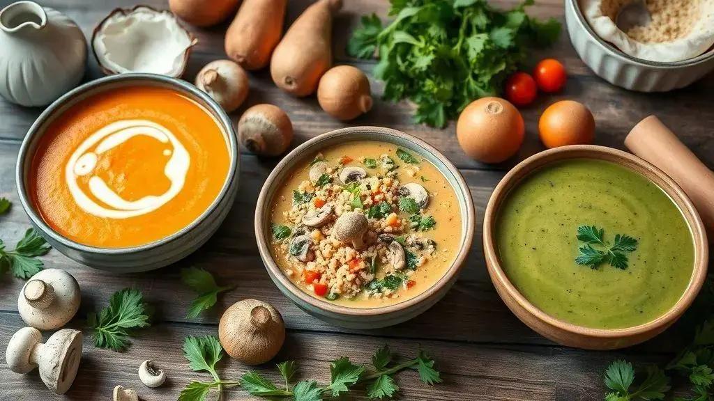 Opções vegetarianas e veganas