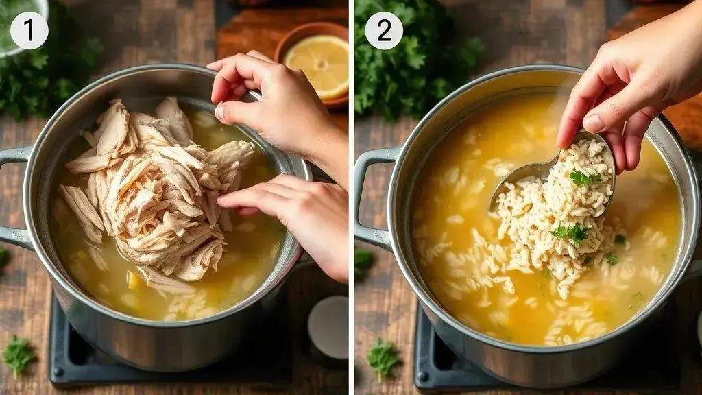 Passo a passo: do frango ao arroz cremoso