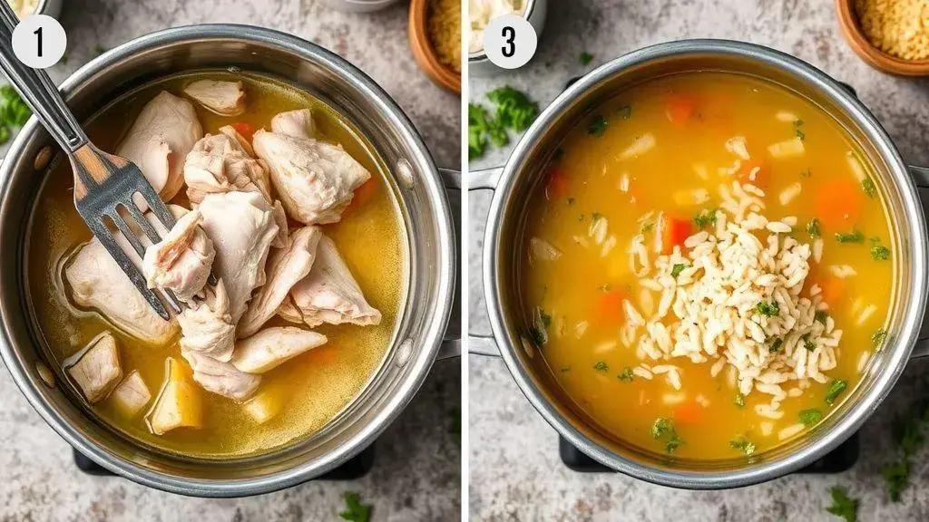 Passo a passo: do frango ao caldo dourado