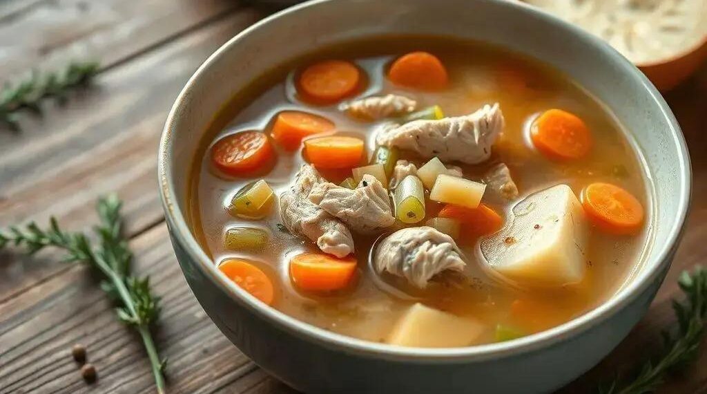 Quantas calorias tem sopa de legumes com frango: descubra valores e benefícios
