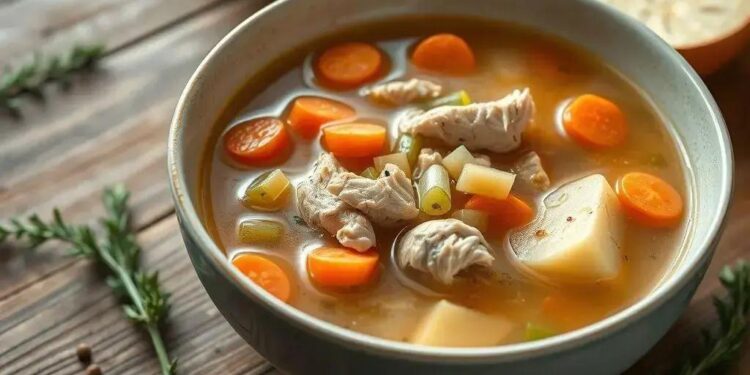 Quantas calorias tem sopa de legumes com frango: descubra valores e benefícios